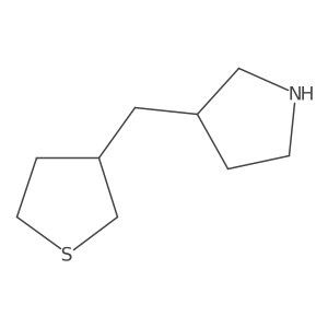 3-[(Thiolan-3-yl)methyl]pyrrolidine结构式