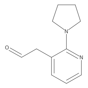 2-[2-(Pyrrolidin-1-yl)pyridin-3-yl]acetaldehyde结构式