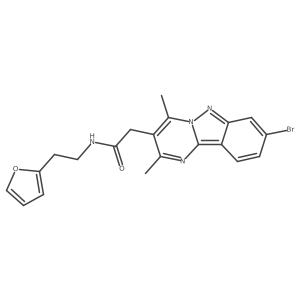 2-(8-bromo-2,4-dimethylpyrimido[1,2-b]indazol-3-yl)-N-[2-(2-furyl)ethyl]acetamide结构式