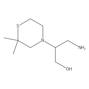 3-Amino-2-(2,2-dimethylthiomorpholin-4-yl)propan-1-ol结构式