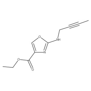 Ethyl 2-[(but-2-yn-1-yl)amino]-1,3-oxazole-4-carboxylate结构式