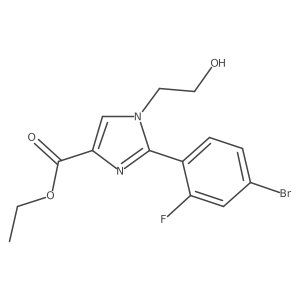 Ethyl 2-(4-bromo-2-fluorophenyl)-1-(2-hydroxyethyl)-1H-imidazole-4-carboxylate Structure