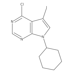 4-Chloro-7-cyclohexyl-5-iodo-7H-pyrrolo[2,3-d]pyrimidine Structure