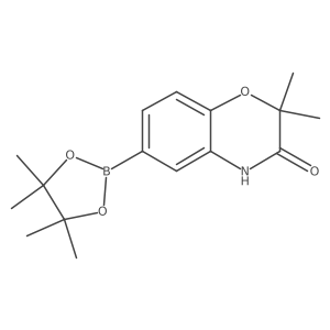 2,2-Dimethyl-3-oxo-3,4-dihydro-2H-benzo[b][1,4]oxazine-6-boronic Acid Pinacol Ester结构式