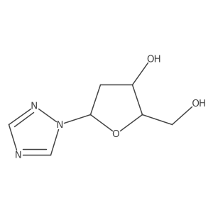 (2R,3S,5R)-2-(Hydroxymethyl)-5-(1H-1,2,4-triazol-1-yl)tetrahydrofuran-3-ol结构式