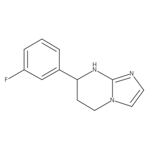 7-(3-fluorophenyl)-5H,6H,7H,8H-imidazo[1,2-a]pyrimidine结构式