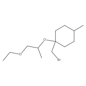 1-(Bromomethyl)-1-[(1-ethoxypropan-2-yl)oxy]-4-methylcyclohexane Structure