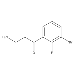 3-Amino-1-(3-bromo-2-fluorophenyl)propan-1-one结构式