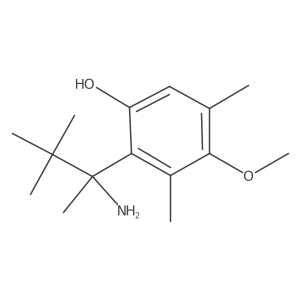 Phenol, 2-(1-amino-1,2,2-trimethylpropyl)-4-methoxy-3,5-dimethyl- Structure