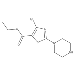 Ethyl 4-amino-2-(piperazin-1-yl)thiazole-5-carboxylate结构式