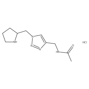N-{[1-(Pyrrolidin-2-ylmethyl)-1H-1,2,3-triazol-4-yl]methyl}acetamide hydrochloride Structure