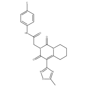 N-(4-fluorophenyl)-2-[4-(5-methyl-1,2,4-oxadiazol-3-yl)-1,3-dioxo-5,6,7,8-tetrahydro-1H-pyrido[1,2-c]pyrimidin-2(3H)-yl]acetamide结构式