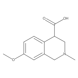 7-Methoxy-2-methyl-1,2,3,4-tetrahydroisoquinoline-4-carboxylic acid结构式