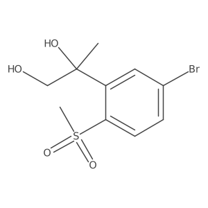 2-[5-Bromo-2-(methylsulfonyl)phenyl]-1,2-propanediol Structure