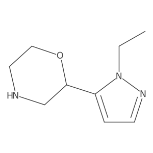 2-(1-ethyl-1H-pyrazol-5-yl)morpholine结构式