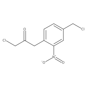 1-Chloro-3-(4-(chloromethyl)-2-nitrophenyl)propan-2-one Structure