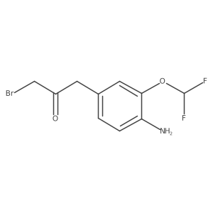 1-(4-Amino-3-(difluoromethoxy)phenyl)-3-bromopropan-2-one Structure