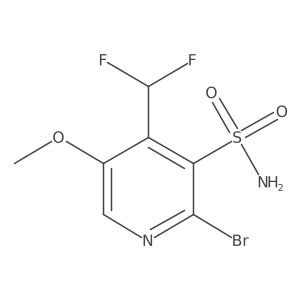 2-Bromo-4-(difluoromethyl)-5-methoxypyridine-3-sulfonamide Structure