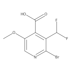 2-Bromo-3-(difluoromethyl)-5-methoxyisonicotinic acid Structure