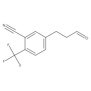 5-(3-Oxopropyl)-2-(trifluoromethyl)benzonitrile结构式