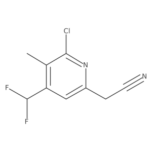 2-(6-Chloro-4-(difluoromethyl)-5-methylpyridin-2-yl)acetonitrile Structure