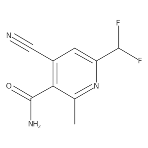4-Cyano-6-(difluoromethyl)-2-methylnicotinamide结构式