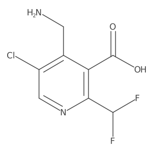 4-(Aminomethyl)-5-chloro-2-(difluoromethyl)nicotinic acid结构式