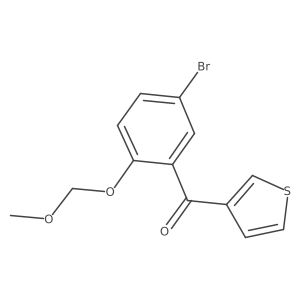(5-Bromo-2-(methoxymethoxy)phenyl)(thiophen-3-yl)methanone结构式