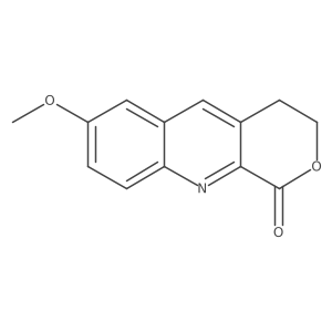 7-Methoxy-3,4-dihydro-1H-pyrano[3,4-b]quinolin-1-one结构式