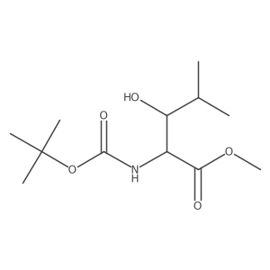 Methyl 2-{[(tert-butoxy)carbonyl]amino}-3-hydroxy-4-methylpentanoate Structure