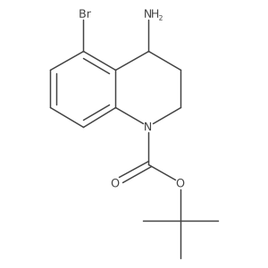 tert-Butyl 4-amino-5-bromo-3,4-dihydroquinoline-1(2H)-carboxylate结构式