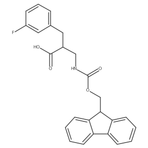 2-[(9H-Fluoren-9-ylmethoxycarbonylamino)methyl]-3-(3-fluorophenyl)propanoic acid Structure