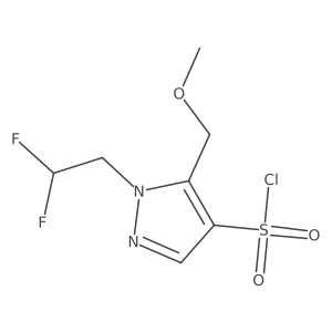 1-(2,2-difluoroethyl)-5-(methoxymethyl)-1H-pyrazole-4-sulfonyl chloride结构式