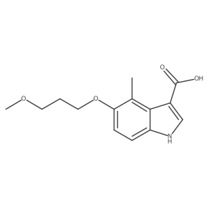 5-(3-methoxypropoxy)-4-methyl-1H-indole-3-carboxylic acid结构式