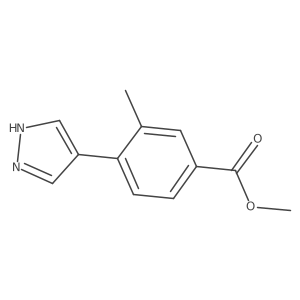 methyl 3-methyl-4-(1H-pyrazol-4-yl)benzoate结构式