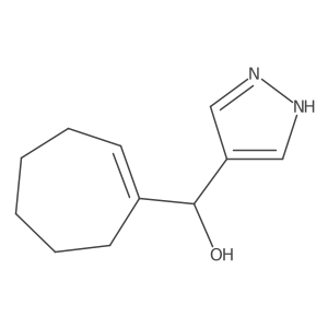 (cyclohept-1-en-1-yl)(1H-pyrazol-4-yl)methanol结构式