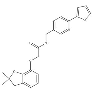 2-((2,2-dimethyl-2,3-dihydrobenzofuran-7-yl)oxy)-N-((6-(furan-2-yl)pyridin-3-yl)methyl)acetamide Structure