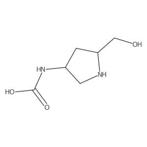 ((3R,5S)-5-(Hydroxymethyl)pyrrolidin-3-yl)carbamic acid Structure