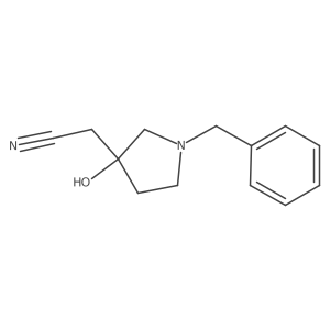 2-(1-Benzyl-3-hydroxypyrrolidin-3-yl)acetonitrile Structure
