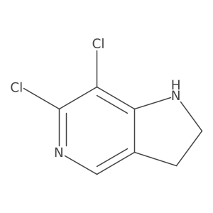 6,7-Dichloro-2,3-dihydro-1H-pyrrolo[3,2-c]pyridine结构式