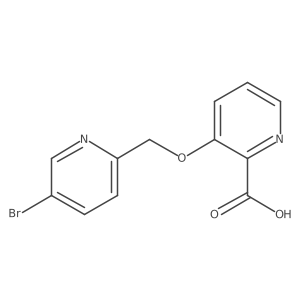 2-Pyridinecarboxylic acid, 3-[(5-bromo-2-pyridinyl)methoxy]- Structure