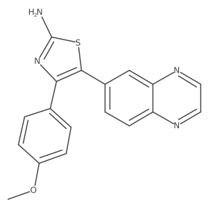 4-(4-Methoxyphenyl)-5-(quinoxalin-6-yl)thiazol-2-amine结构式