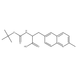 (2R)-2-{[(tert-butoxy)carbonyl]amino}-3-(2-methylquinolin-6-yl)propanoic acid结构式
