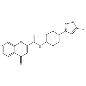 N-(1-(5-methyl-1H-pyrazol-3-yl)piperidin-4-yl)-4-oxo-4H-chromene-2-carboxamide Structure