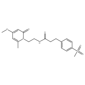 N-(2-(4-methoxy-6-methyl-2-oxopyridin-1(2H)-yl)ethyl)-3-(4-(methylsulfonyl)phenyl)propanamide结构式