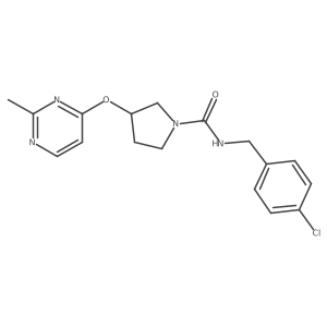 N-[(4-chlorophenyl)methyl]-3-[(2-methylpyrimidin-4-yl)oxy]pyrrolidine-1-carboxamide结构式
