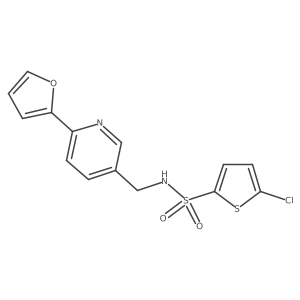 5-chloro-N-((6-(furan-2-yl)pyridin-3-yl)methyl)thiophene-2-sulfonamide Structure