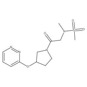 N-methyl-N-(2-oxo-2-(3-(pyridazin-3-yloxy)pyrrolidin-1-yl)ethyl)methanesulfonamide Structure