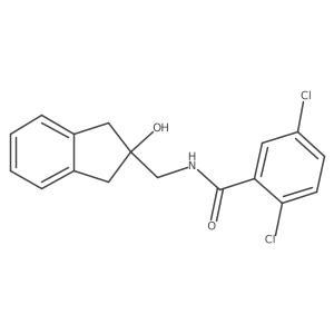 2,5-dichloro-N-((2-hydroxy-2,3-dihydro-1H-inden-2-yl)methyl)benzamide Structure