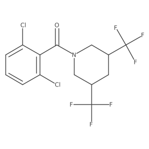 1-(2,6-Dichlorobenzoyl)-3,5-bis(trifluoromethyl)piperidine结构式